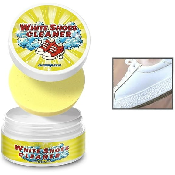 Olite White Shoes Cleaner, White Shoe Cleaner, Sponge White Shoe Cleaning Cream, Multi Functional Cleaning Cream, for Sneaker