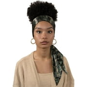 Oliva Sylx Edge Wrap & Scarf - Satin Laying Scarf for Wigs, Natural & Curly Hair - Soft & Stylish, Black