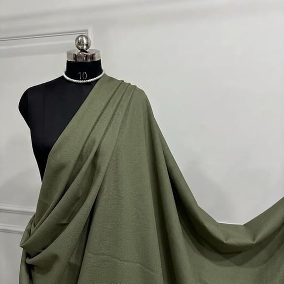 Olive 100% Polyester Poplin Fabric by the Yard, 60 Inch Wide Wrinkle-Resistant Medium Weight Material for Apparel, Tablecloths, Crafts and Curtains- Valentina Textiles Inc. (1/2 Yard)