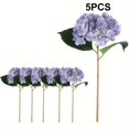 Olive 5Pack 18 inch Realistic Artificial Hydrangea Large Real Touch