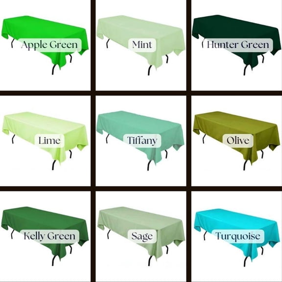 Olive 60"x108" Rectangular Polyester Tablecloth – Wedding, Holiday & Event Décor | Valentina Textile Inc