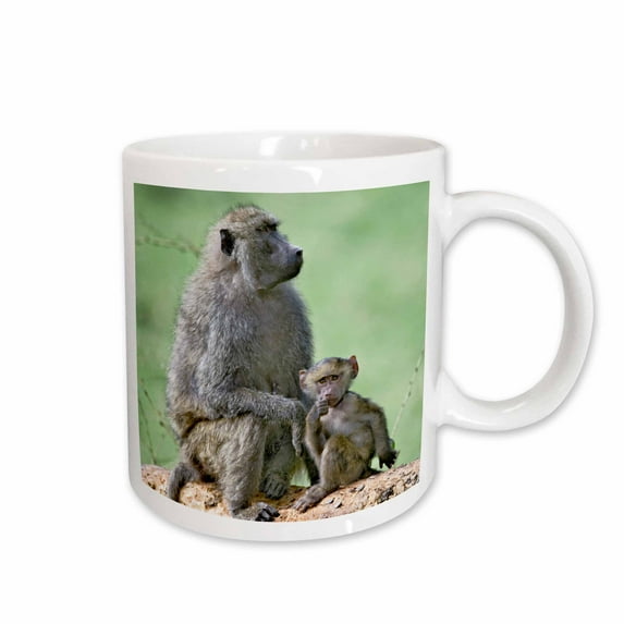 3drose, Olive Baboon, Baby, Lake Nakuru National Park, Kenya-af21 Aje0241 - Adam Jones, 11oz Mug