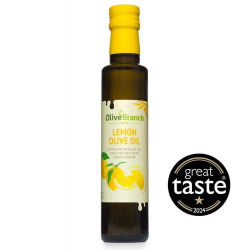 Olive Branch Lemon Extra Virgin Olive Oil 250ml, British Import (Pack of 2)
