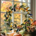 thumbnail image 1 of Olive Branch Wreath Acrylic Faux Stained Glass Suncatcher, Greenery Kitchen Window Decor, Mediterranean Rustic Gift for Women, 1 of 5