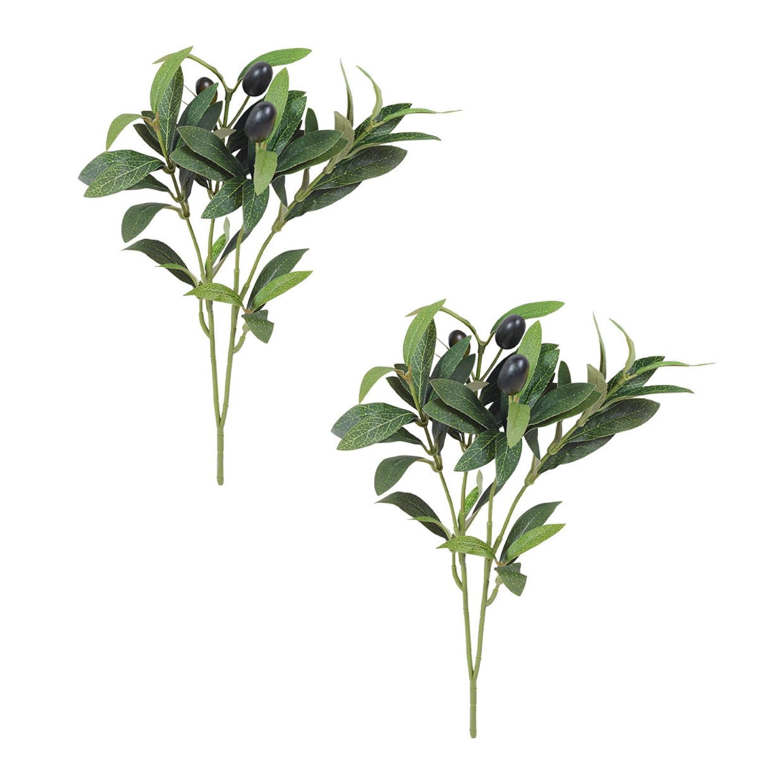 Olive Branches Greenery Olive Leaves Fruits Silk Plants（1 PC） Wedding