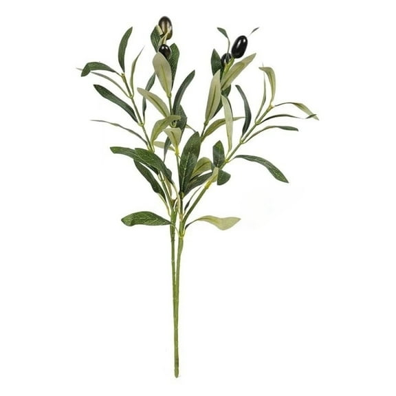 Olive Branches for Vases, Artificial Olive Tree Plant Greenery Stems, 15 Inch Plants for Home Outdoor Decor Aesthetic, No Maintenance Required, Perfect for Indoor And Outdoor , 1 Artificial Flower*5