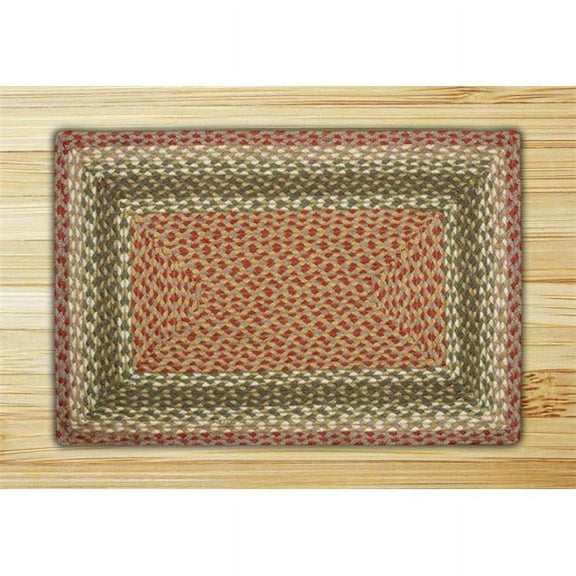 Olive-Burgundy-Gray Rectangle Rug