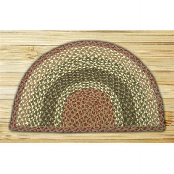 Olive-Burgundy-Gray Rug Slice