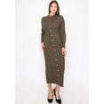 thumbnail image 1 of Olive Cable Knit Button-Down Dress, XL, 1 of 4