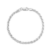 Olive & Chain 925 Sterling Silver Rope Chain Bracelet