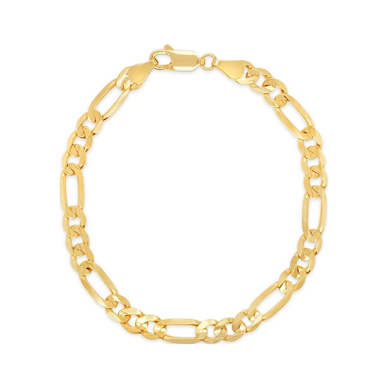 Olive & Chain Solid 10k Yellow Gold Figaro Link Chain