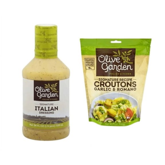 Olive Garden Salad Dressing and Crouton Pack (24oz Bottle)