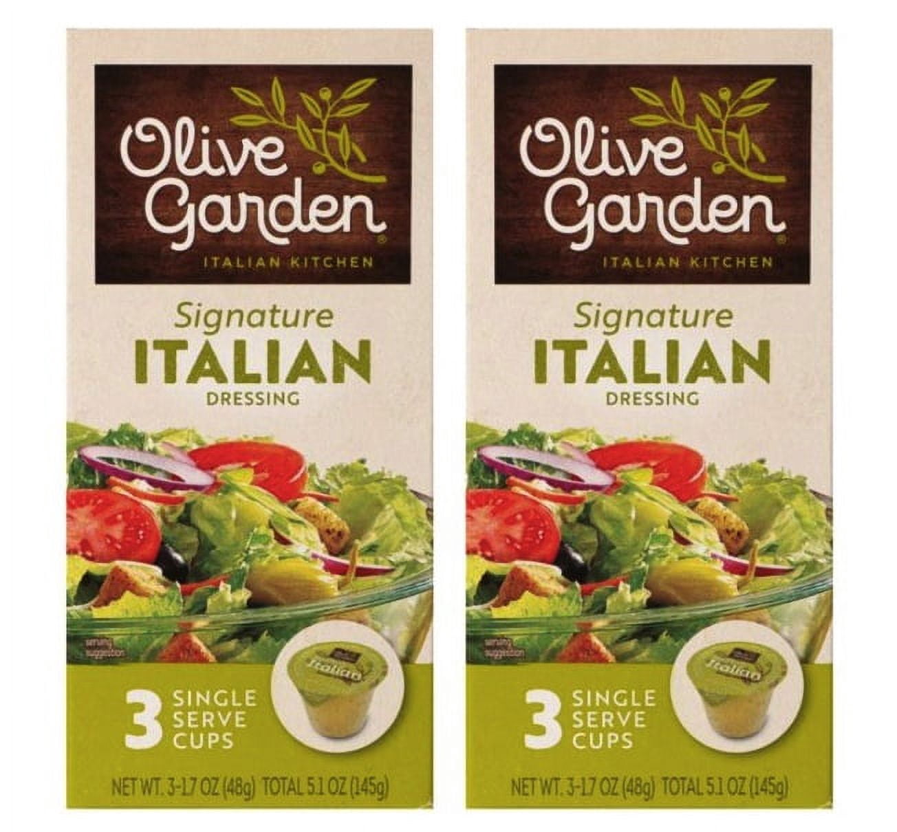 Olive Garden Signature Salad Italian Dressing 3 Single Serve Cups (2
