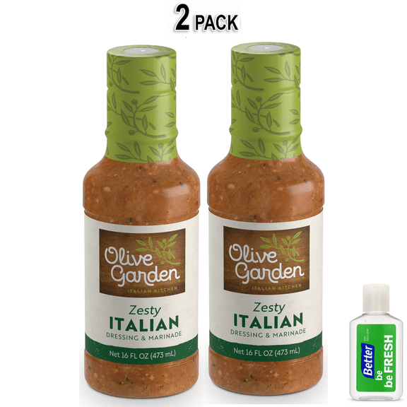 Olive Garden Zesty Italian Salad Dressing, 16 fl. oz., Flavorful Dressing and Marinade