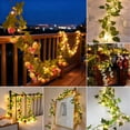 thumbnail image 1 of Olive Garland Lighted | Artificial Olive Leaf String, Warm White LED, Battery Operated | Realistic Foliage, Flexible Rattan, Indoor Outdoor Home Decor, Wedding Event Accent, 1 Pack, 1 of 2