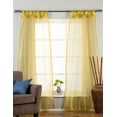 thumbnail image 1 of Olive Gold Tab Top Sheer Tissue  Curtain / Drape / Panel  - 84" - Piece, 1 of 3