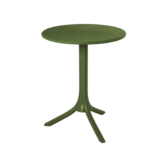 Olive Green 2-In-1 Round Outdoor Bar Table With Multi-Functional Design