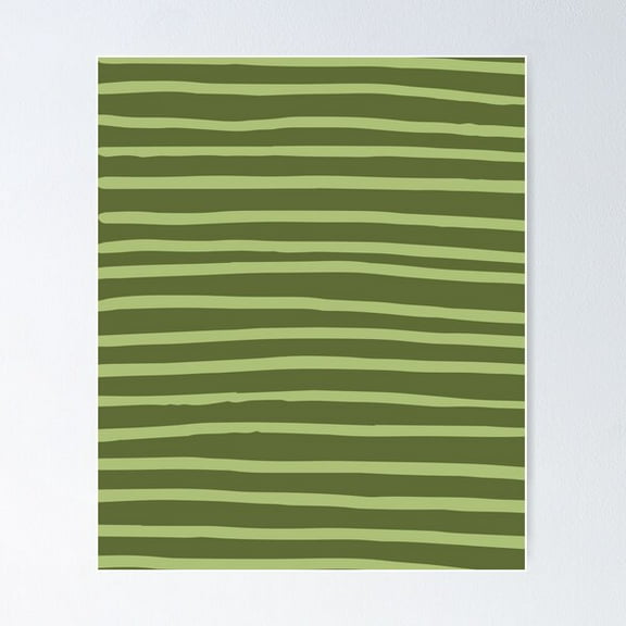 Olive Green Abstract Mudcloth Lines Pattern Poster Wall Art, Modern Wall Decor For Living Room Bedroom, 8x12 UNFRAMED