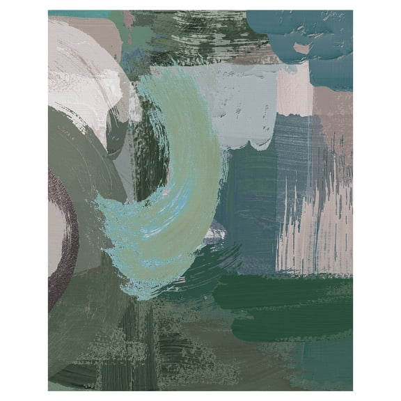 Olive Green Abstract by Willowbrook Art Print