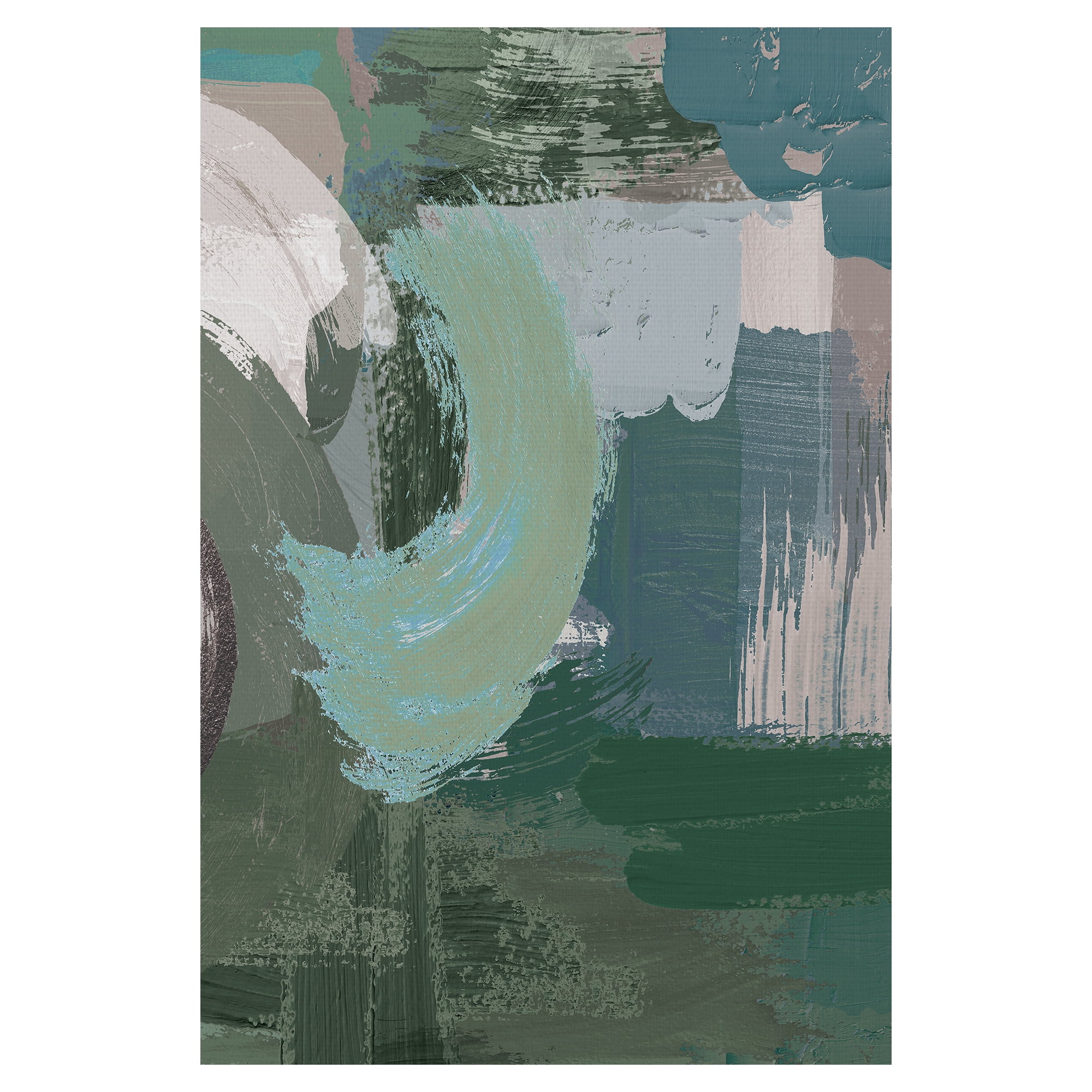 Olive Green Abstract by Willowbrook Art Print