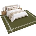Olive Green Area Rug 6'x9', Solid Color Soft Mat Non-Slip Silicone ...