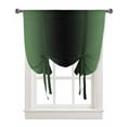 thumbnail image 1 of Olive Green Black Ombre Tie Up Curtains for Kitchen Bathroom Bedroom Windows 63 Inch Length, Modern Abstract Gradient Color Art Balloon Drape Curtains Shade Rod Pocket Drapery Curtain Panel, 46"x63", 1 of 7