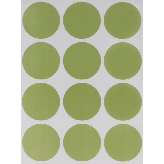 Olive Green Color-Coding Label Dots 38mm (1.5 inch) inch Round Labeling Sticker Dots - 1296 Pack by Royal Green