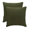thumbnail image 1 of Olive Green Decorative Throw Pillow Covers 22"x22" | Pack of 2 Modern Satin Cushion Cover | Solid Pillowcases for Couch, Sofa Bedroom & Living Room, Modern Home Décor - Dark Olive Green Slub Satin, 1 of 8