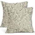 thumbnail image 1 of Olive Green Fern Leaves Pillow Covers 20X20 Inch Plant Leaf Floral Pine Decorative Pillow Cases Vintage Botanical Spring Summer Throw Pillows Set of 2 Home Decor for Sofa Couch Porch Outdoor, 1 of 6