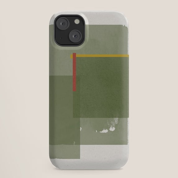 Olive Green Geometric Color Block Tough Case for Apple iPhone ...