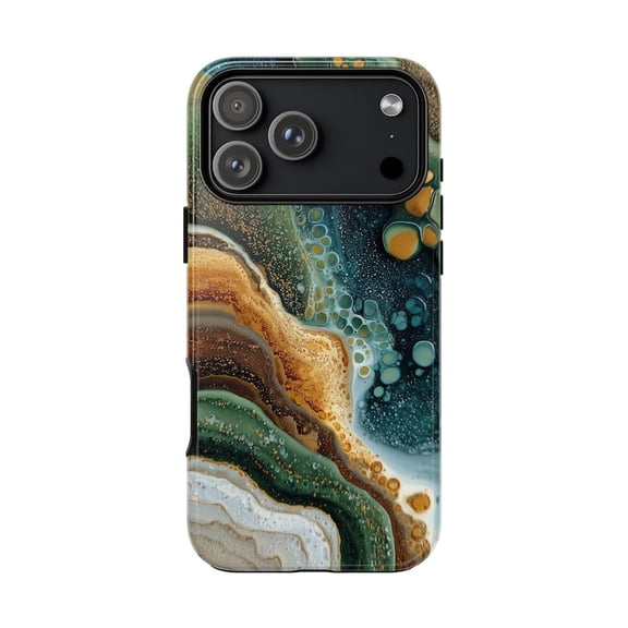 Olive Green Gold Liquid Paint Hydro Case 17 16 15 14 13 12 11 Pro Max