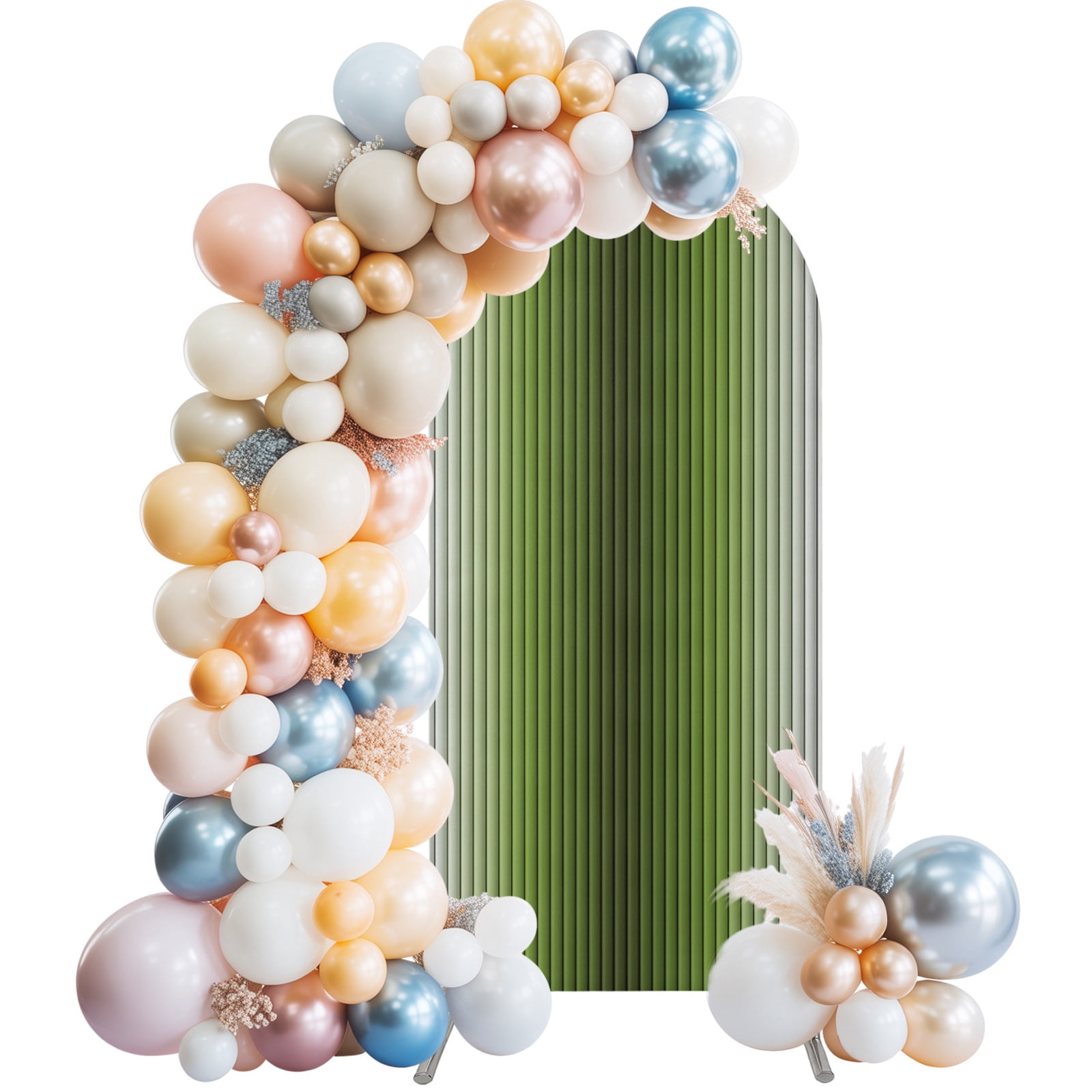 Olive Green Gradient Stripe Arch Backdrop Covers 5 FT, Modern Abstract ...