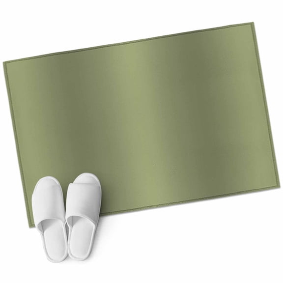 Olive Green Gradient Washable Small Entryway Area Rugs 2'x3', Abstract Rustic Sage Green Minimalist Low Pile Throw Rug Non-Slip Sturdy Edge Binding Carpet for Front Door Floor Room Entry