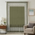 thumbnail image 1 of Olive Green Greek Key Sheer Curtains 45 Inches Long, Geometric Greece Ancient Farmhouse Geo Light Filering Curtains, Breathable Simi Curtain Privacy Drapes for Kitchen Bathroom Small Window Treatment, 1 of 9