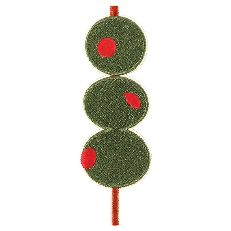 Olive Green Iron-On Embroidered Fabric Patch for DIY Clothing, Hats, Jackets, Pants, and Coats