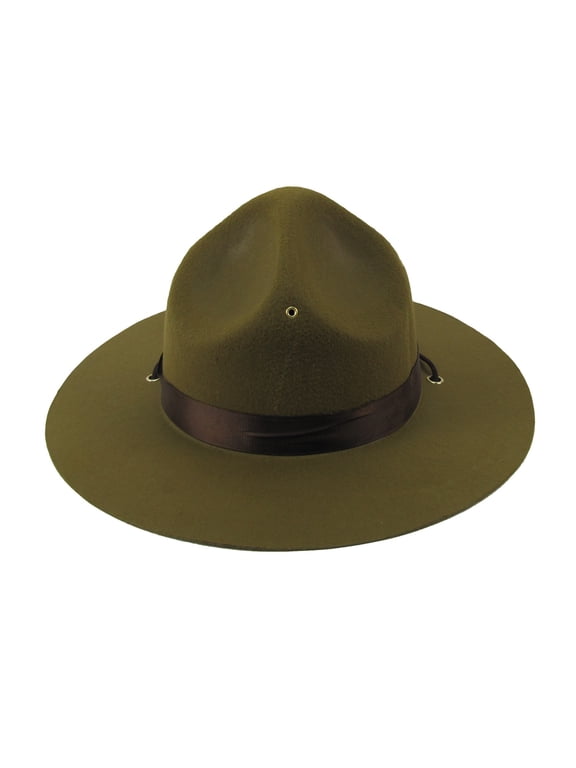 Olive Green Park Ranger Hat Outdoor Cap Adult Costume Accessory