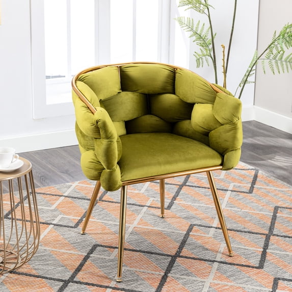 Single Velvet Accent Chair - Soft Feel and Fuller Look - Manicure Table Spot - Colorful Selection