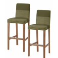 thumbnail image 1 of Olive Green Striped Bar Stool Covers Set of 2, Vintage Stripes Ombre Stretch Washable Bar Chair Covers with Backs, Removable Pub Counter Height Chair Cover for Kitchen Dining Room Cafe, 1 of 7