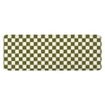 thumbnail image 1 of Olive Green and White Checkerboard Pattern Kitchen Rug Mat,Kitchen Runner Rugs Non Skid Washable,Decorative Kitchen Floor Mats for Kitchen,Sink,Laundry,17"x47.2", 1 of 7