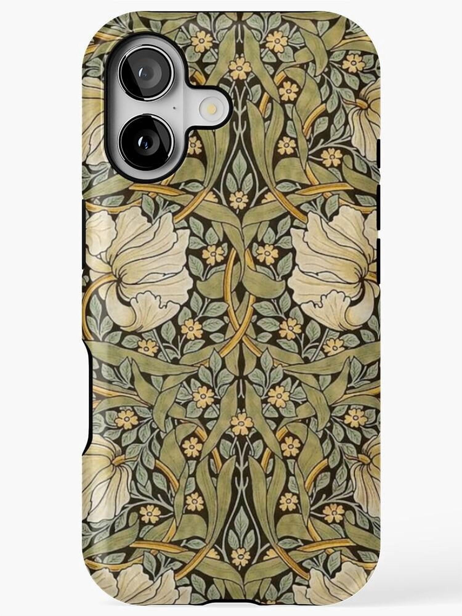 Simmetry Fower Olive Green and Cream Symmetrical Floral Vine Tough Case for Apple ...