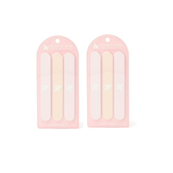 Olive & June Emory Board Pink Nail File 3-Pack, Unisex (Pack of 2)