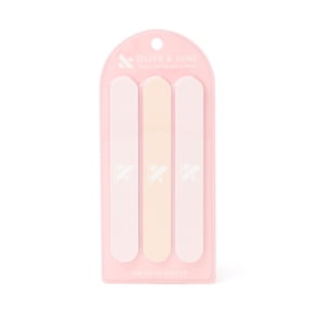 Olive & June Emory Board Pink Nail File 3-Pack, Unisex