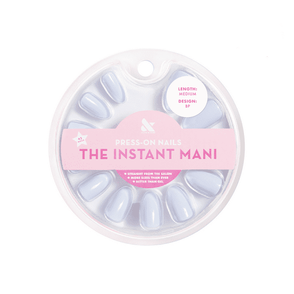 Olive & June Instant Mani Almond Press-On Nails, Blue, BP, 42 Pieces