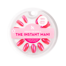 Olive & June Instant Mani Medium Oval Press-On Nails, Pink, Rose Jelly Chrome, 42 Pieces