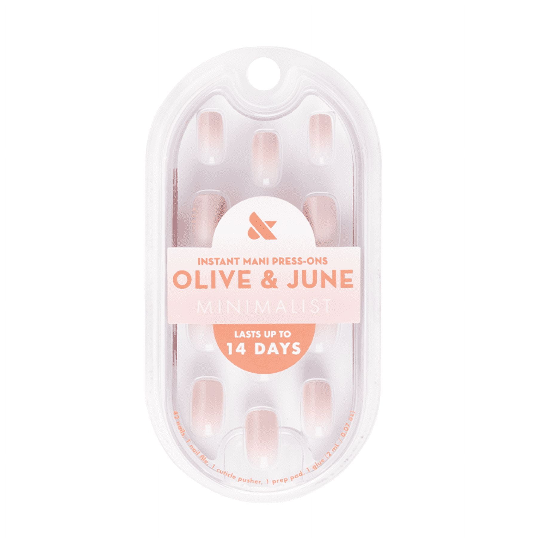 Olive & June Instant Mani Minimalist Short Squoval Press-on Nails, Cdj Syrup Gradient, 42 Pieces