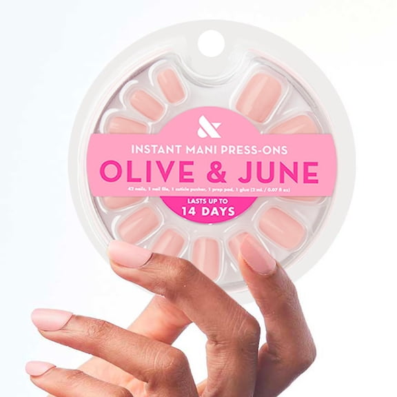 Olive & June Instant Mani Press-On Nails, HZ Velvet, 42 Pieces