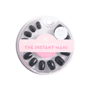 Olive & June Instant Mani Round Extra Short Press-On Nails, Black, E+M, 42 Pieces