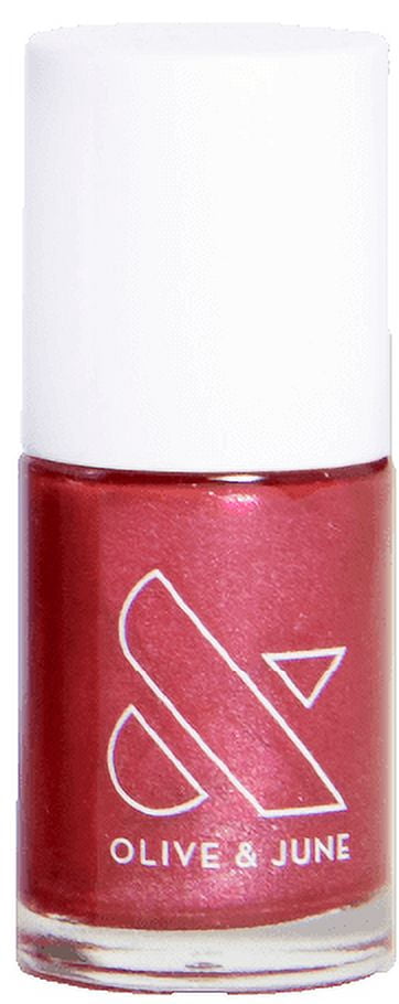 Olive & June Long Lasting Nail Polish, Ruby Shimmer, Metallic Red, 0.46 fl oz