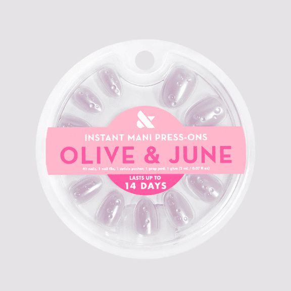 Olive & June - Purple Puka Raindrops Glue Press-Ons | Short | Almond