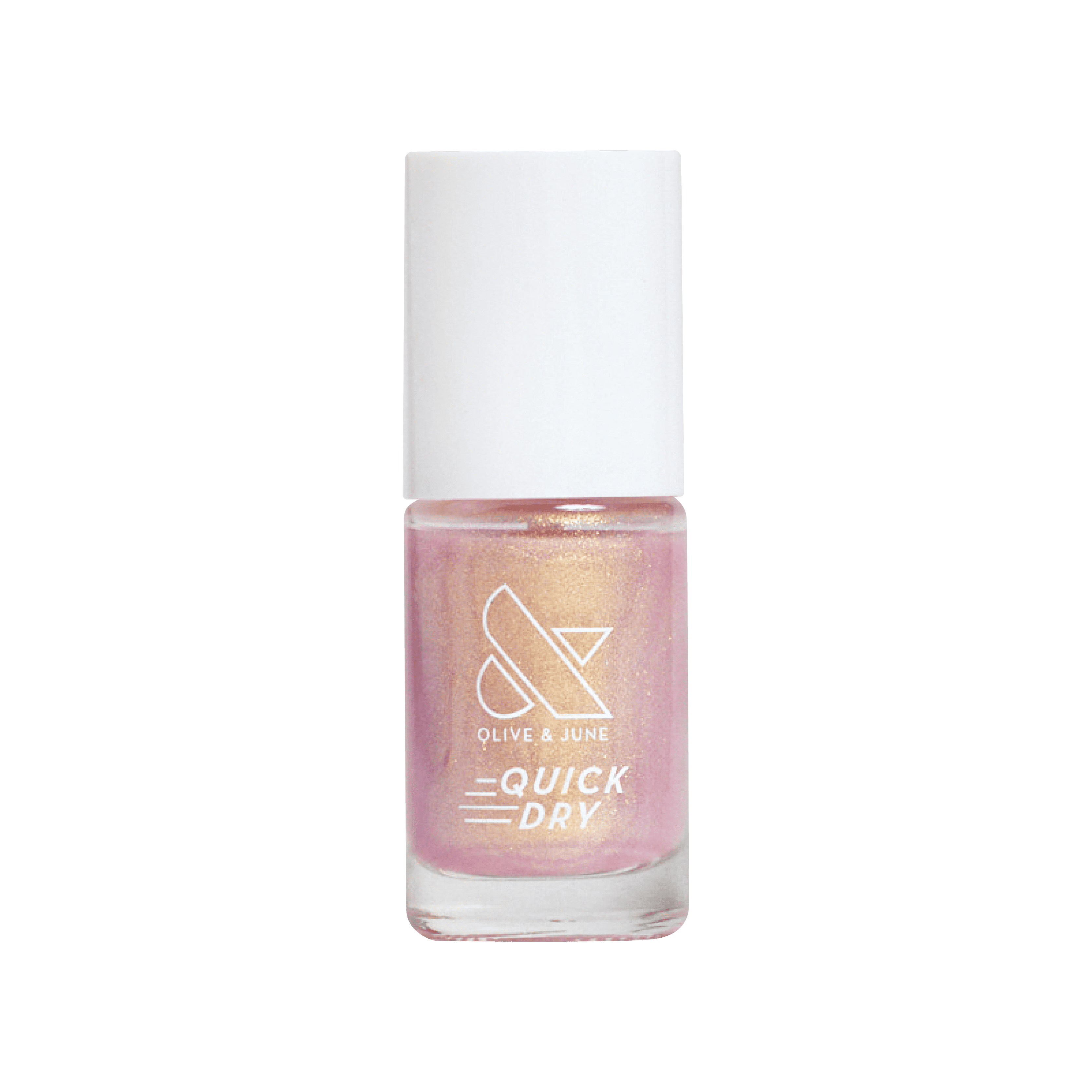 Olive & June Quick Drying Iridescent Nail Polish, Sugarcoat, Shimmery Pink, 0.3 fl oz